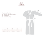 Badjas Quattro di Lino Dark Grey - 100% Polyester